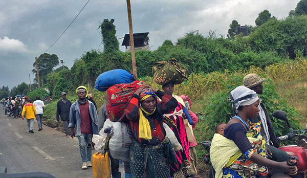 RDC. Des milliers de personnes déplacées en raison de violents combats au nord de Goma